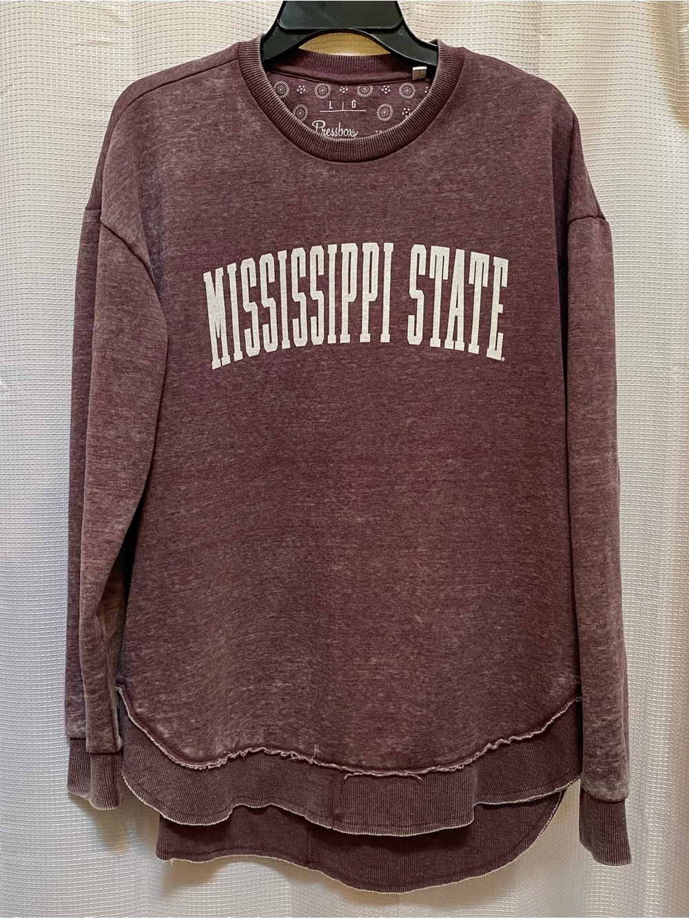 Ladies PRESSBOX Mississippi State distressed sweatshirt Size Large